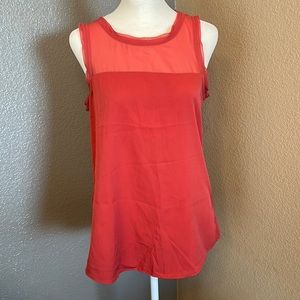 *Banana Republic- size - S - terra cotta/coral shell blouse w/sheer neckline